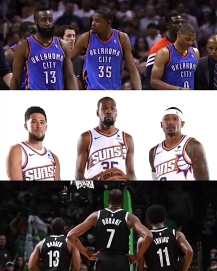 太陽三巨頭徹底失敗？美媒：杜蘭特的三巨頭球隊總是一樣的結(jié)局？